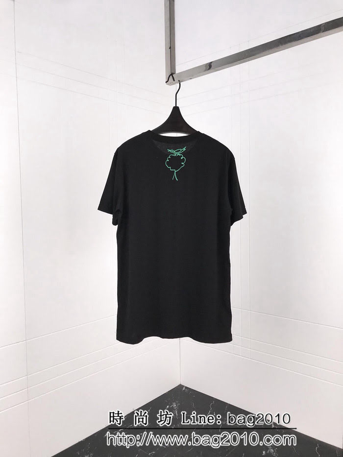 BURBERRY巴寶莉 19早春新款 老佛爺限定款 塗鴉印花短袖T-shirt 數碼印花刺繡 男女同款 ydi2525